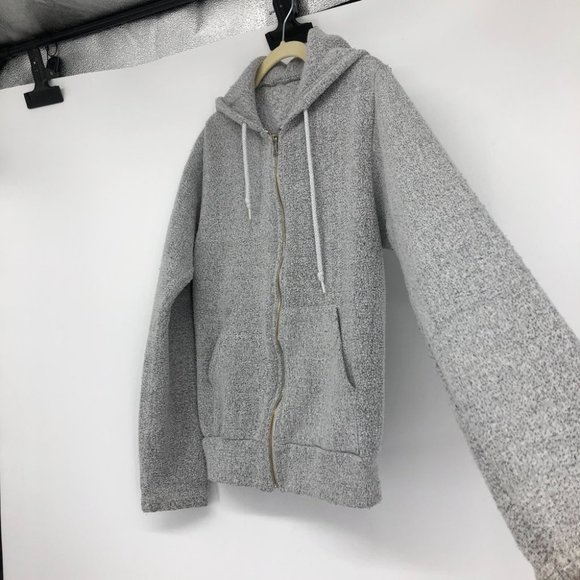 Hoodie heathered grey lightweight full zip hoodie - Picture 9 of 14